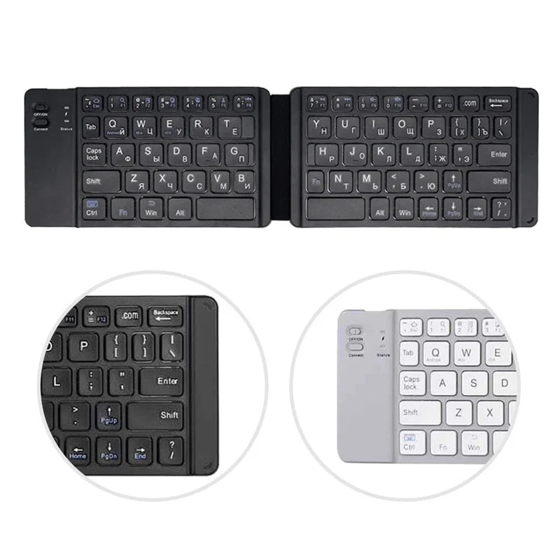 Mini Teclado Dobrável Teclado Ipad Tablet Telefone Carregamento Bluetooth Teclado Bluetooth sem fio Teclado Bluetooth portátil d