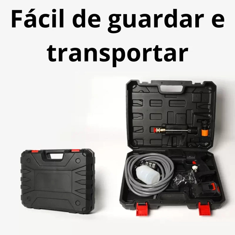 Lavadora de jato de alta pressão portátil sem fio bateria recarregável cor preta 110V/220V limpador de carro