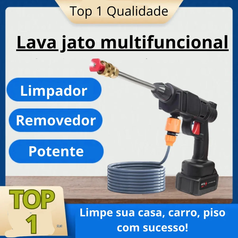 Lavadora de jato de alta pressão portátil sem fio bateria recarregável cor preta 110V/220V limpador de carro